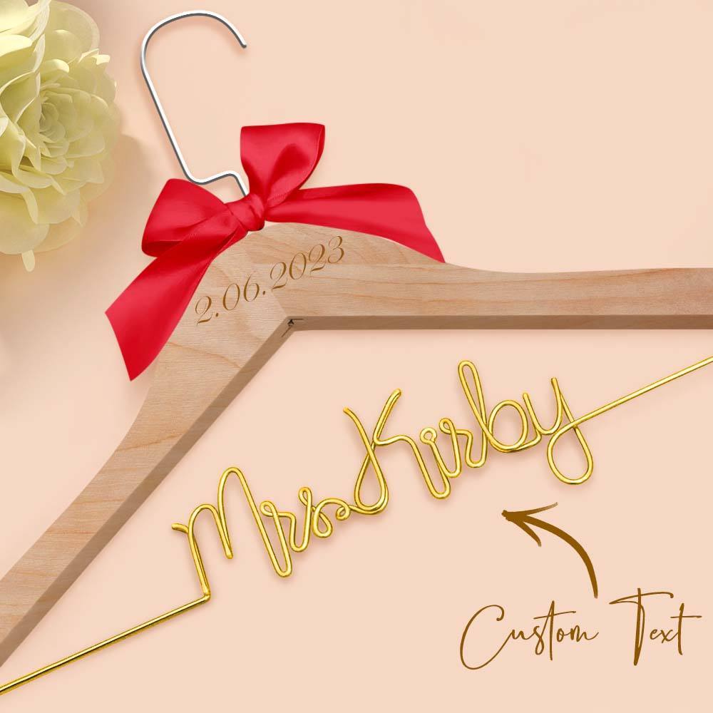 Cintre De Mariée Personnalisé, Cintre De Nom De Mariage, Cintre De Robe De Mariage Personnalisé, Cadeaux De Mariage - votrecollierprenomfr