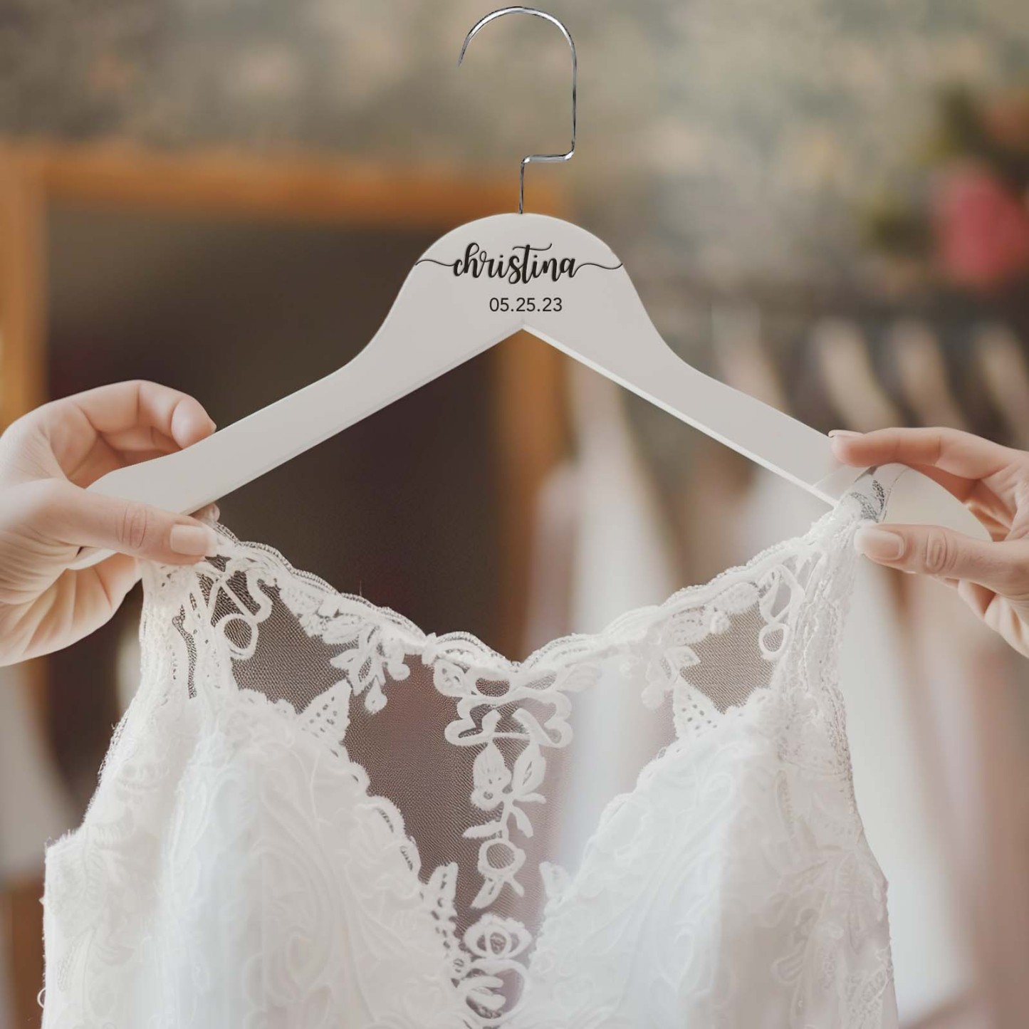 Cintres Personnalisés De Demoiselle D'honneur, Cintre De Mariage, Cintre Personnalisé En Bois Gravé, Cintre De Robe De Mariée, Cintres De Nom De Mariage - votrecollierprenomfr