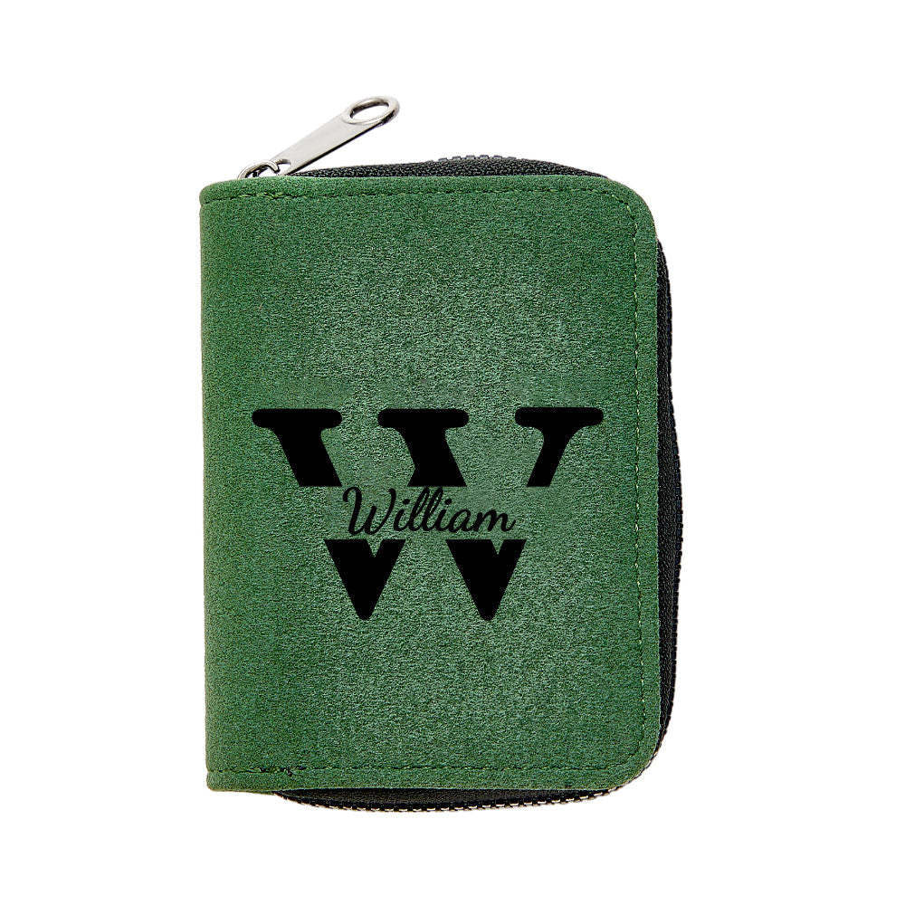 Portefeuille En Cuir Personnalisé Avec 18 Emplacements Pour Cartes, Porte-cartes, Cadeau D'anniversaire Pour Lui - votrecollierprenomfr