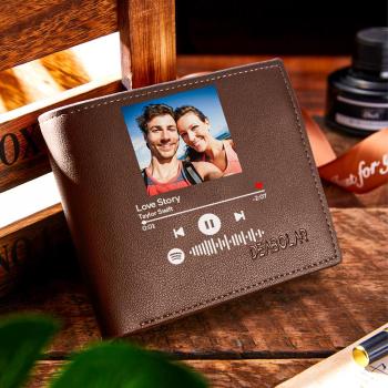 Numérisable Personnalisé Spotify Code Wallet Photo Cadeaux De Musique Créative - votrecollierprenomfr
