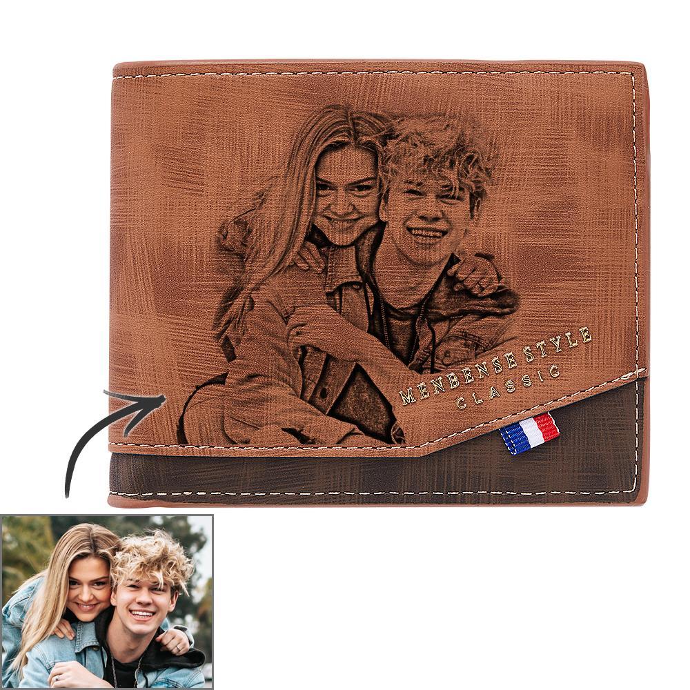 Portefeuille Photo Personnalisé Business Court Cadeaux Homme - votrecollierprenomfr