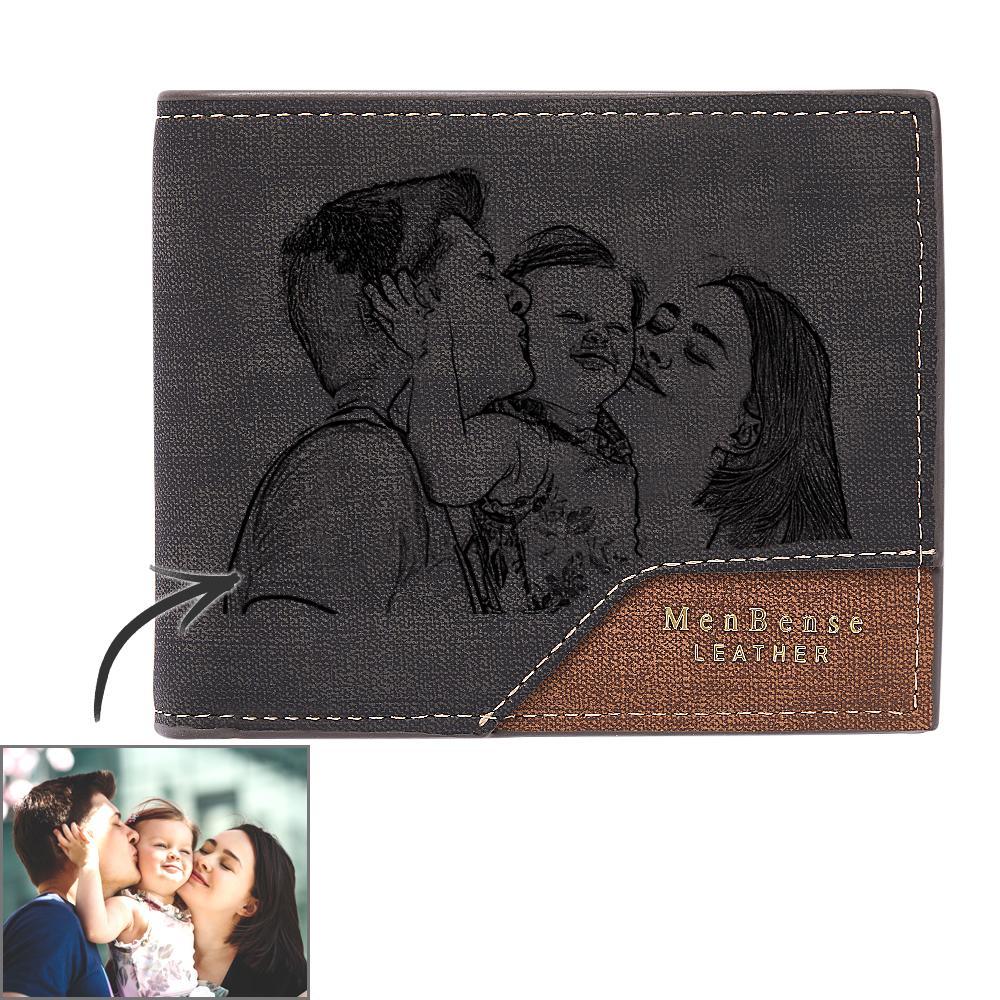 Portefeuille Photo Personnalisé Bronzing Simplicity Cadeaux Homme - votrecollierprenomfr