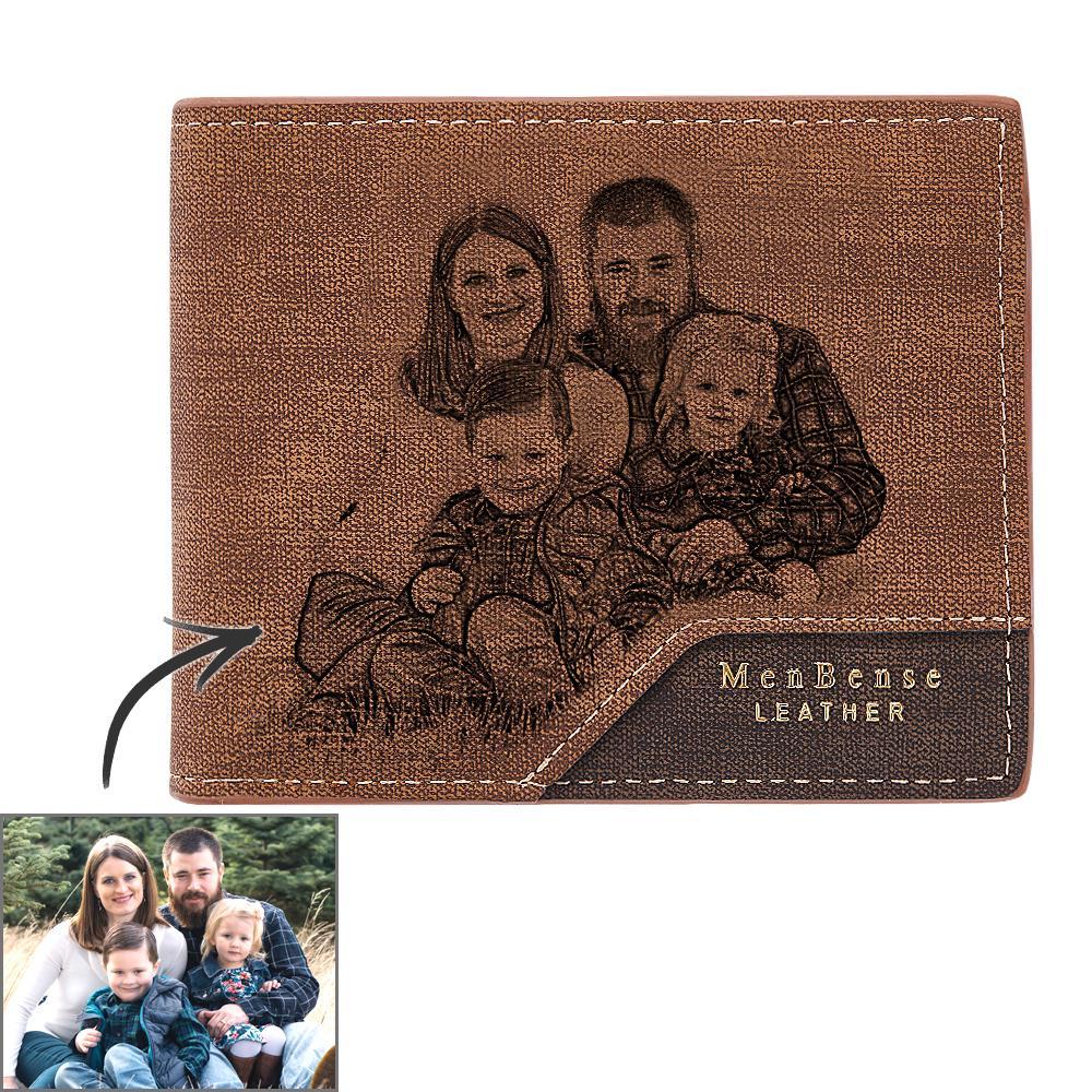 Portefeuille Photo Personnalisé Bronzing Simplicity Cadeaux Homme - votrecollierprenomfr