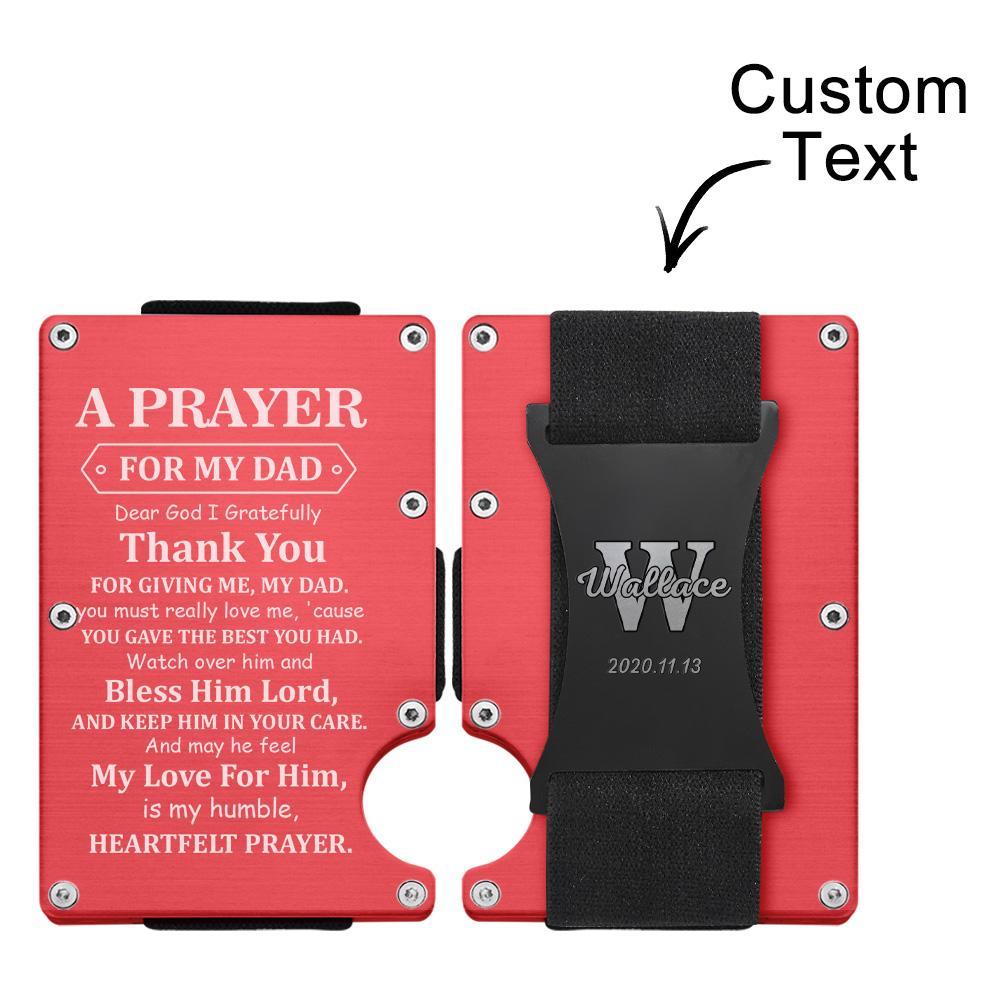 Porte-cartes Gravé En Métal Ultra-mince Rfid Bloquant Les Cadeaux De Porte-cartes Personnalisés - votrecollierprenomfr