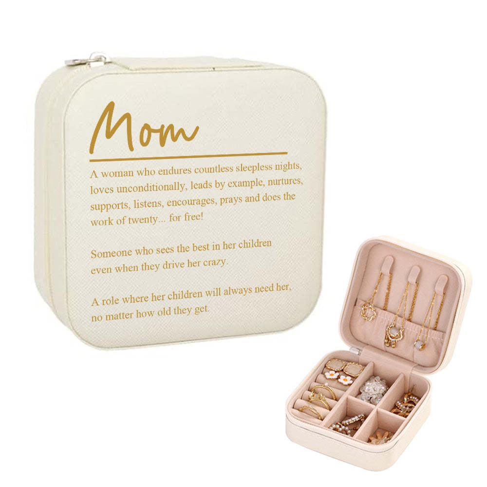Boîte À Bijoux Personnalisée, Organisateur De Bijoux Personnalisé, Cadeau De Rangement Pour Maman - votrecollierprenomfr