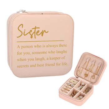 Boîte À Bijoux Personnalisée, Organisateur De Bijoux Personnalisé, Cadeau De Rangement Pour Sœur - votrecollierprenomfr