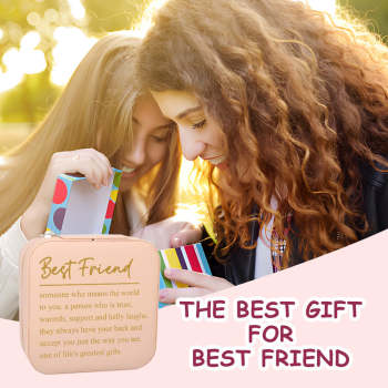 Boîte À Bijoux Personnalisée, Organisateur De Bijoux Personnalisé, Cadeau De Rangement Pour Meilleur Ami - votrecollierprenomfr