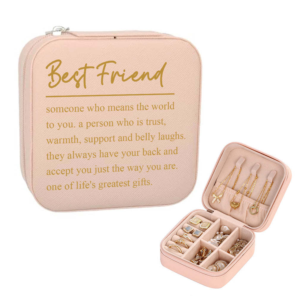 Boîte À Bijoux Personnalisée, Organisateur De Bijoux Personnalisé, Cadeau De Rangement Pour Meilleur Ami - votrecollierprenomfr