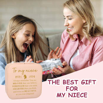 Boîte À Bijoux Personnalisée, Organisateur De Bijoux Personnalisé, Cadeau De Rangement Pour Nièce - votrecollierprenomfr
