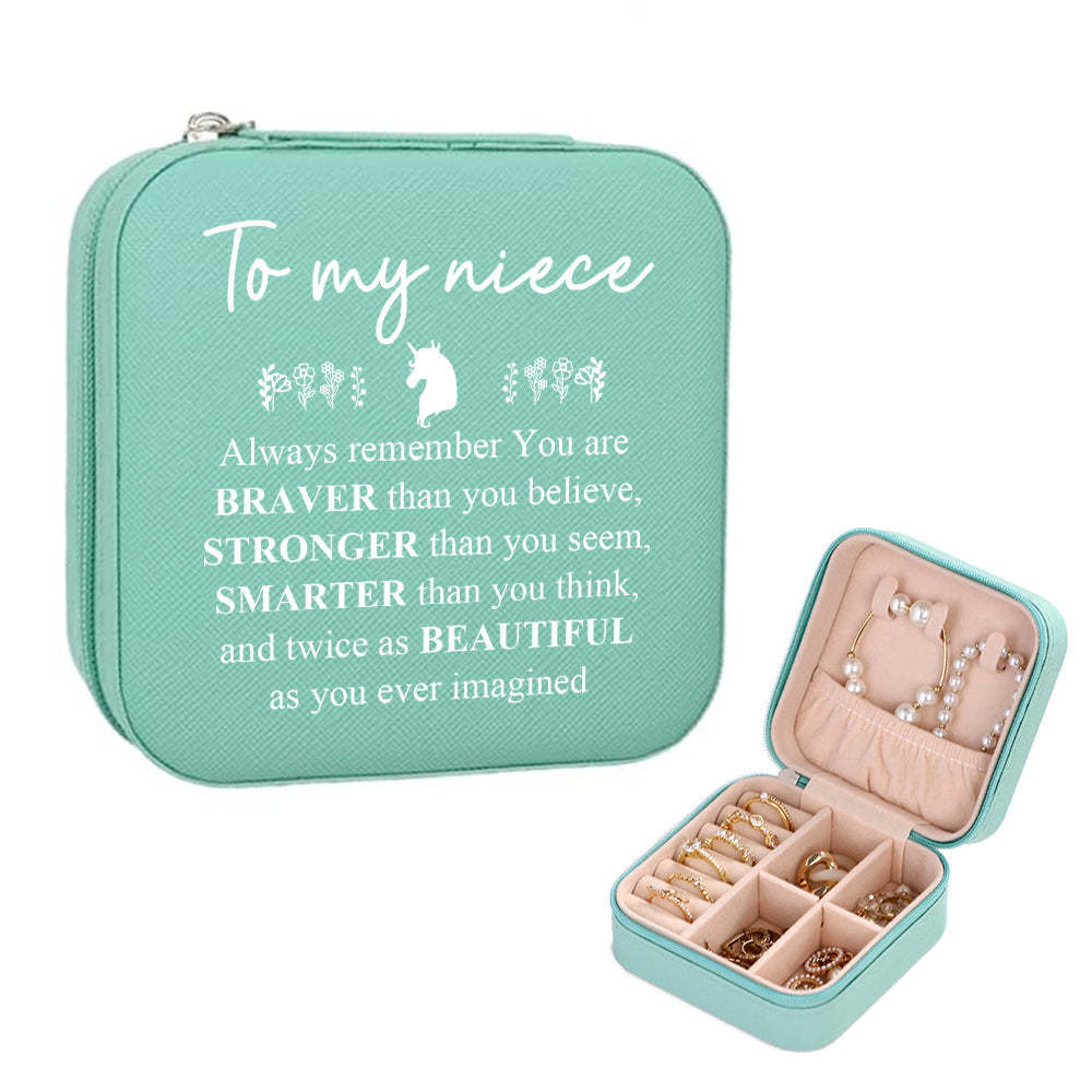 Boîte À Bijoux Personnalisée, Organisateur De Bijoux Personnalisé, Cadeau De Rangement Pour Nièce - votrecollierprenomfr