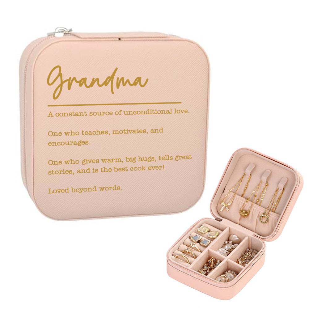 Boîte À Bijoux Personnalisée, Organisateur De Bijoux Personnalisé, Cadeau De Rangement Pour Grand-mère - votrecollierprenomfr