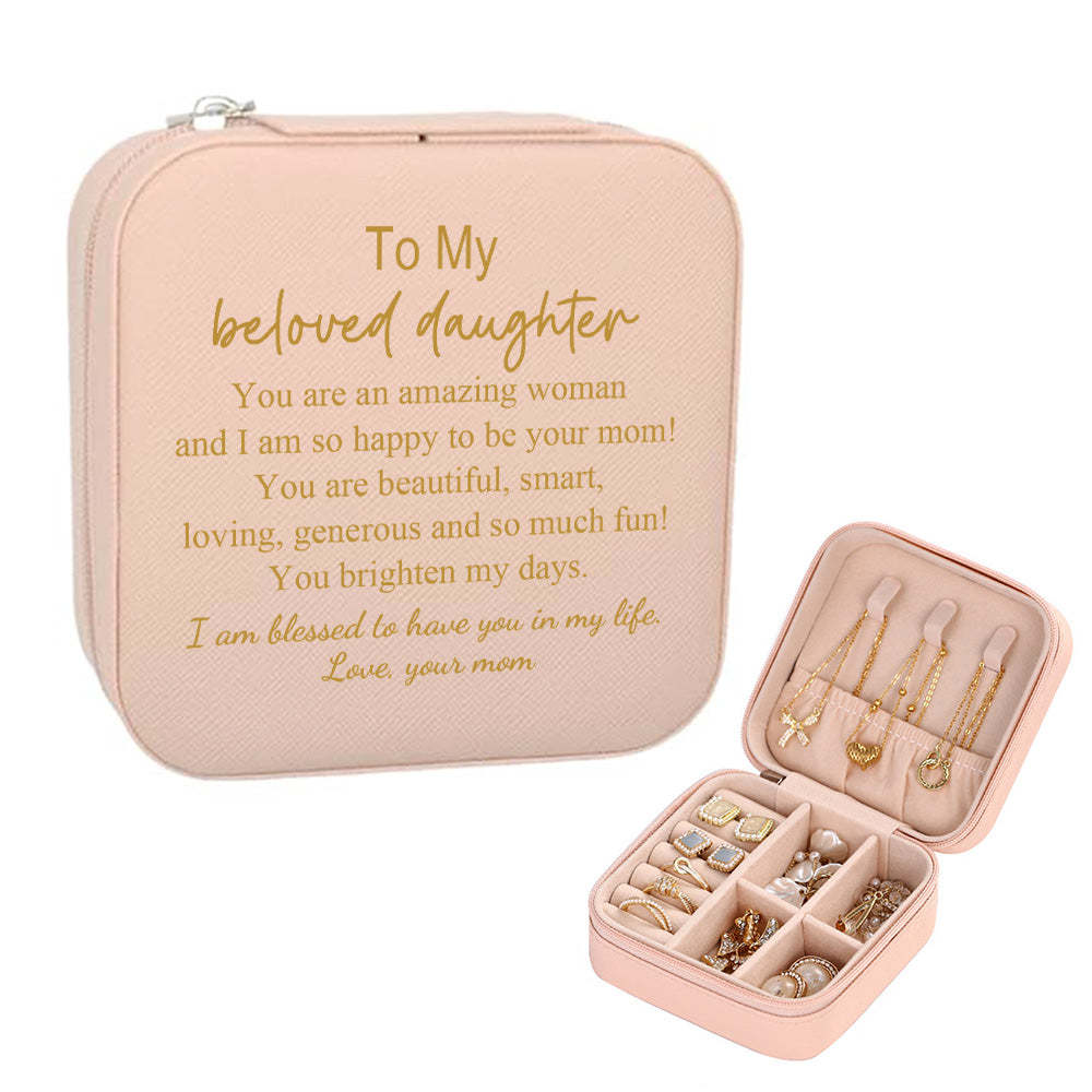 Boîte À Bijoux Personnalisée, Organisateur De Bijoux Personnalisé, Cadeau De Rangement Pour Fille - votrecollierprenomfr