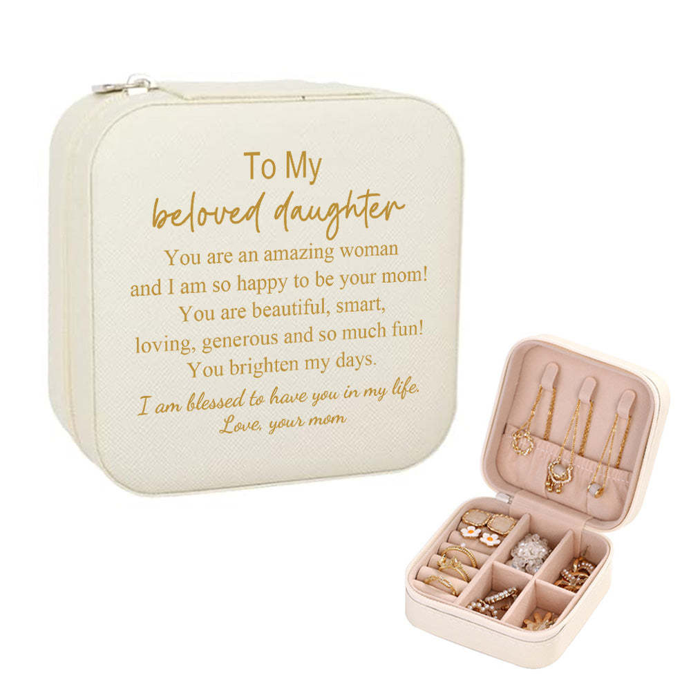 Boîte À Bijoux Personnalisée, Organisateur De Bijoux Personnalisé, Cadeau De Rangement Pour Fille - votrecollierprenomfr