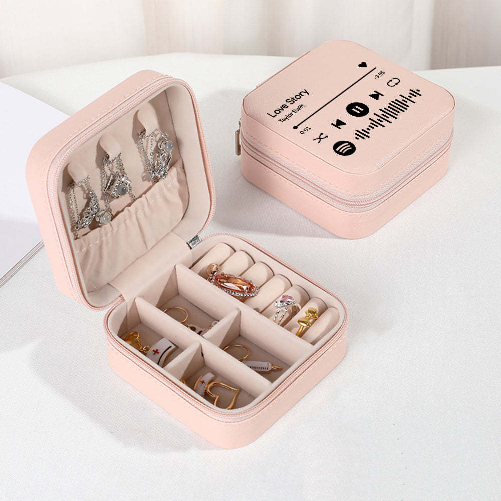 Boîte À Bijoux Spotify Personnalisée, Organisateur De Bijoux Personnalisé, Cadeau De Rangement Pour Elle - votrecollierprenomfr
