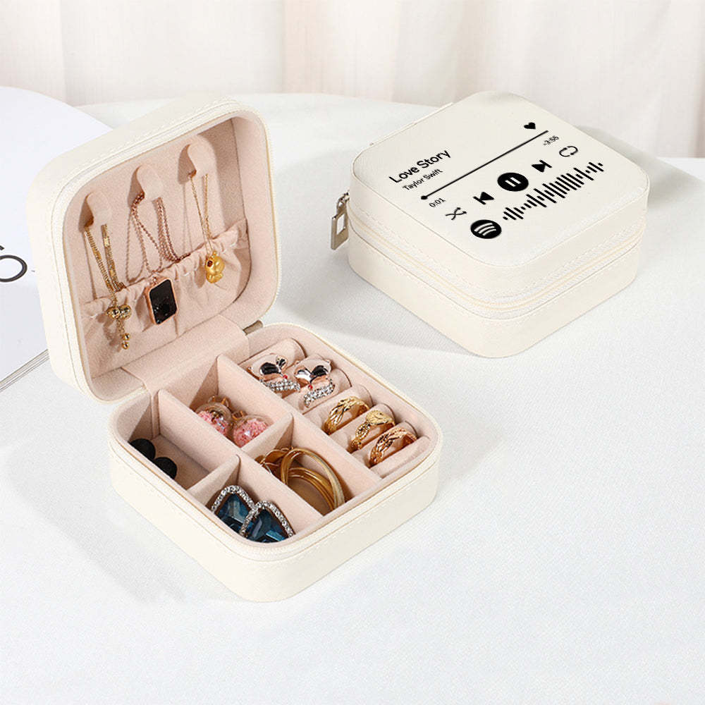 Boîte À Bijoux Spotify Personnalisée, Organisateur De Bijoux Personnalisé, Cadeau De Rangement Pour Elle - votrecollierprenomfr