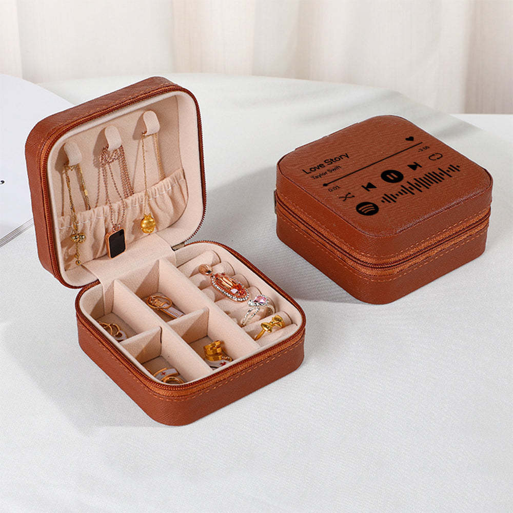 Boîte À Bijoux Spotify Personnalisée, Organisateur De Bijoux Personnalisé, Cadeau De Rangement Pour Elle - votrecollierprenomfr