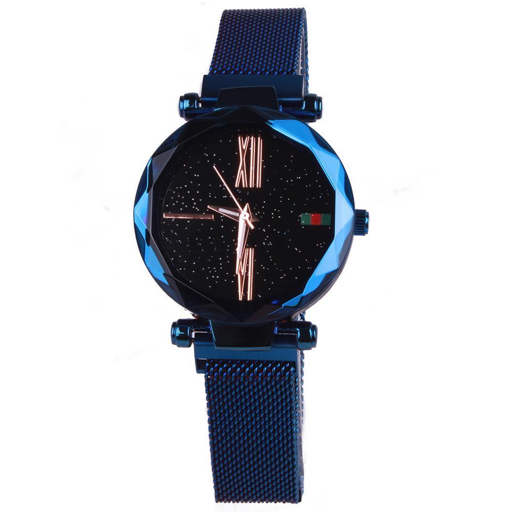 Star Dial Watch with Roman Numerals Sapphire Blue