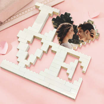 Brique De Construction Personnalisée Photo Block Personnalisé Love Brick Puzzles Cadeaux Pour Les Amoureux - votrecollierprenomfr
