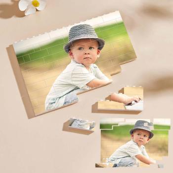 Custom Photo Building Blocks Puzzle Engraving Personalized Building Brick Square Shape For Children's Day - soufeelus