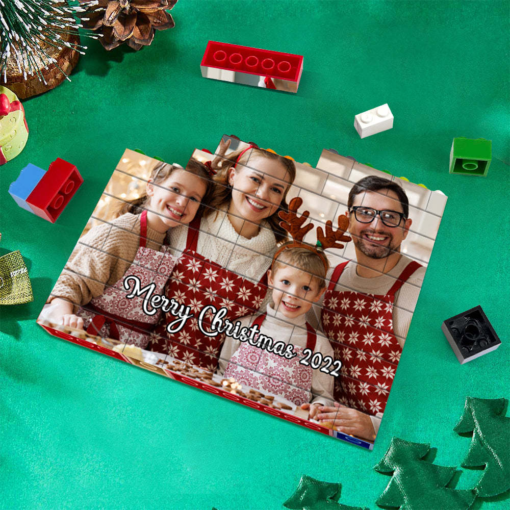 Couleurs Personnalisées Building Brick Custom Photo Block Puzzles Cadeaux Pour La Famille - votrecollierprenomfr