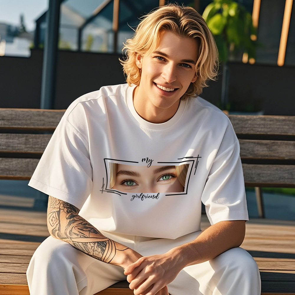 Sweat À Capuche Personnalisé Avec Les Yeux D'un Être Cher, T-shirt Avec Illustration D'yeux Personnalisée, Dessin D'yeux Unique D'après Photo, Cadeau Pour Elle - votrecollierprenomfr