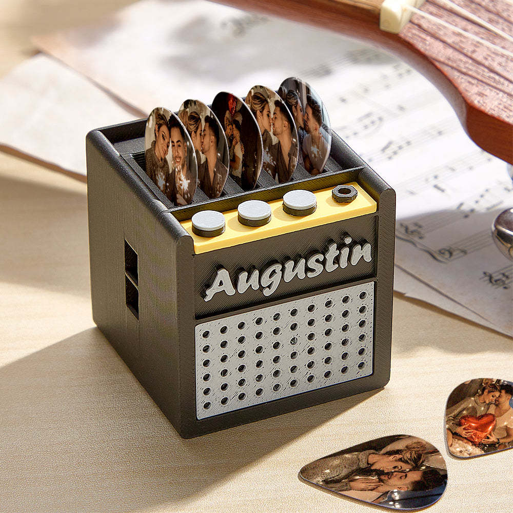Boîte De Rangement Personnalisée Pour Plectres De Guitare, Impression 3d, Avec Nom - votrecollierprenomfr