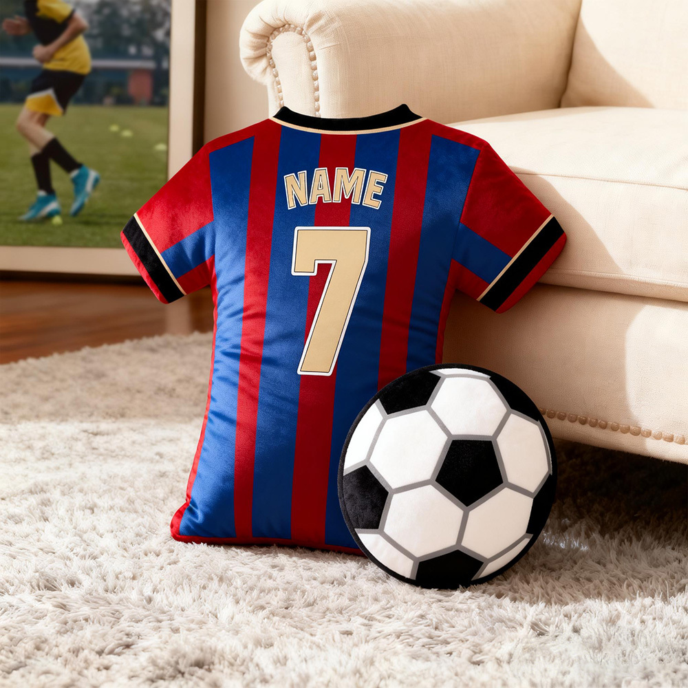 Custom Name and Number for Fans Personalized Graphic3DPrint Soccer Jersey Pillow