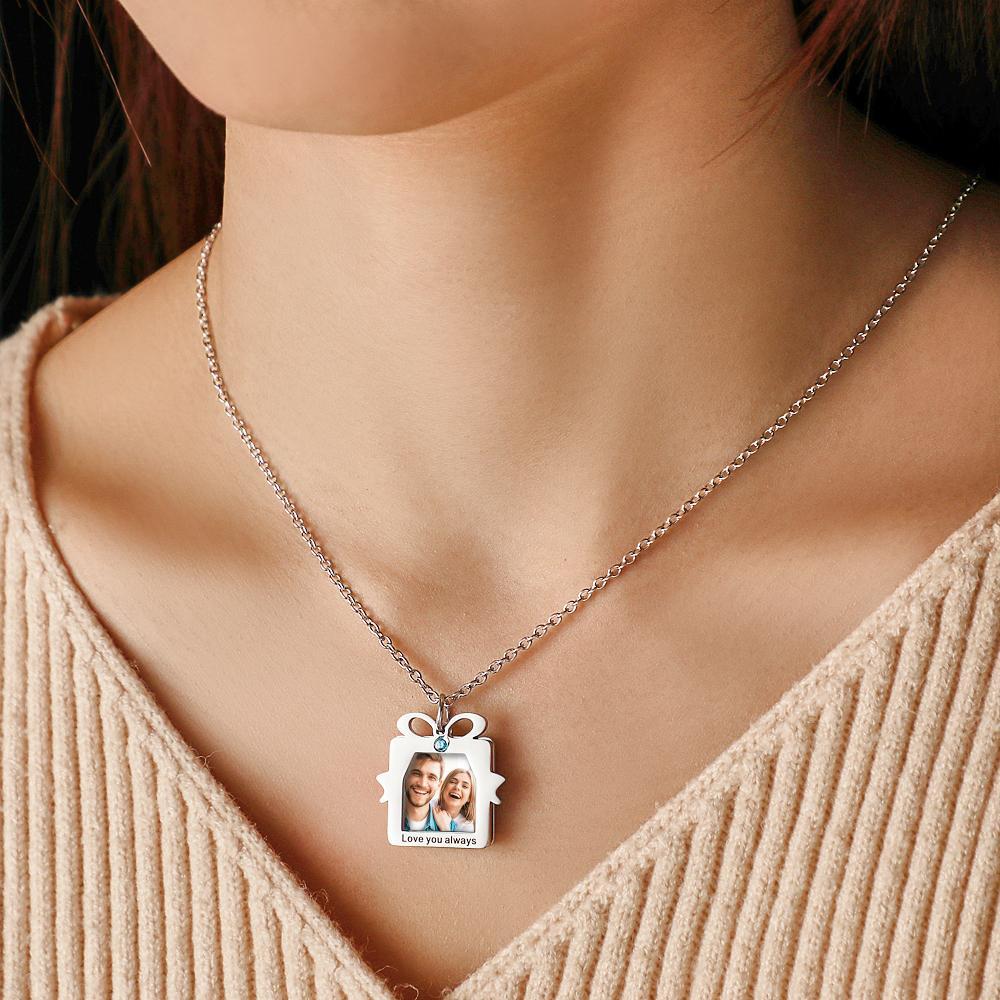 Collier De Date Personnalisé Avec Photo À L'intérieur, Bijoux Cool Pour Cadeau De Noël - votrecollierprenomfr