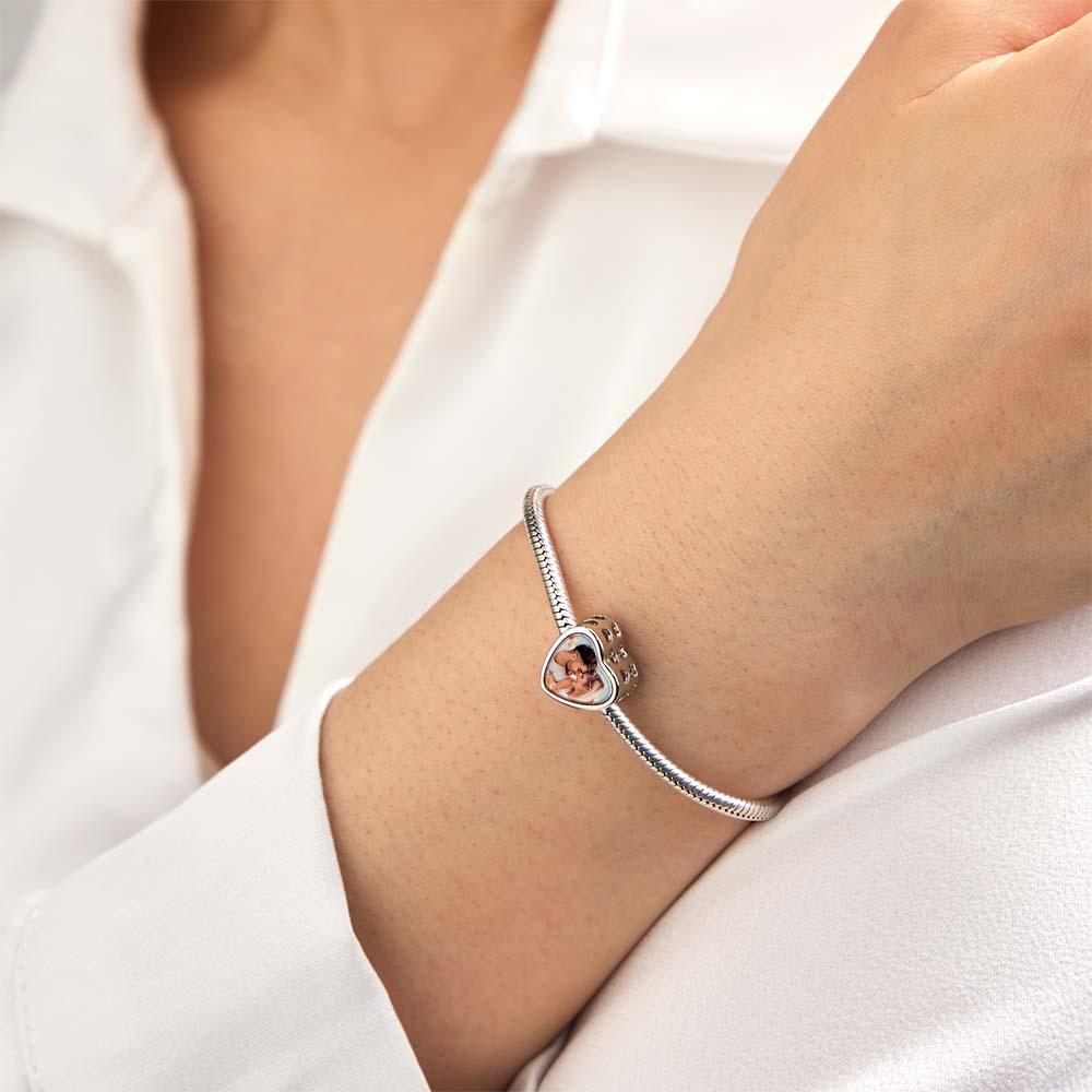 Breloque Photo Personnalisée, Laissez L'amour Vous Montrer Le Chemin, Thème Cœur, Pendentif Coloré, Cadeaux Pour Elle - votrecollierprenomfr