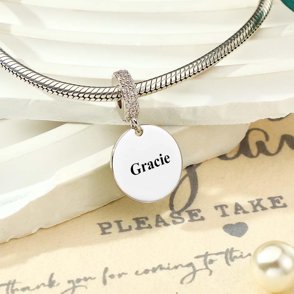 Cadeau Personnalisé De Couple De Balançoire De Diamant De Charme Gravé Par Photo - votrecollierprenomfr