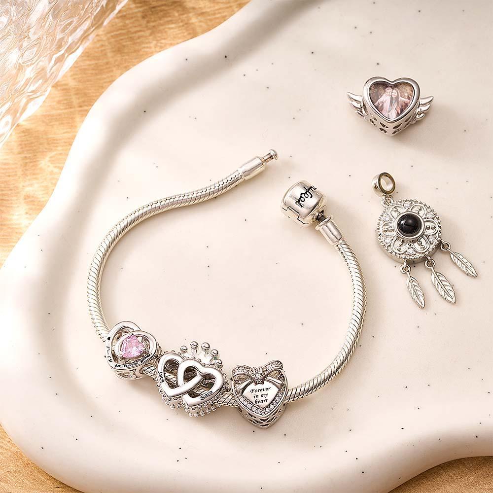 Breloque Avec Nom Personnalisé Pour Bracelets, Breloques D'amour Battant Le Cœur De Maman, Cadeau Pour Maman, Cadeaux De Fête Des Mères - votrecollierprenomfr