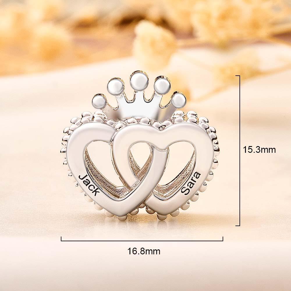 Breloque Avec Nom Personnalisé Pour Bracelets, Breloques D'amour Battant Le Cœur De Maman, Cadeau Pour Maman, Cadeaux De Fête Des Mères - votrecollierprenomfr
