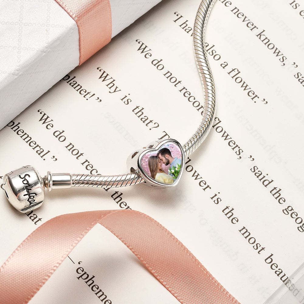 Cadeaux Personnalisés De Noeud Papillon De Coeur De Charme De Photo Pour Elle - votrecollierprenomfr
