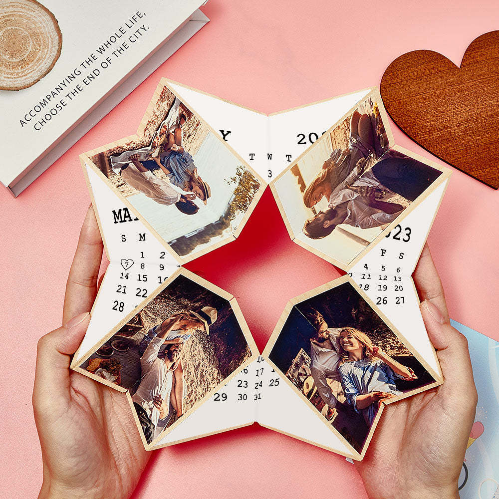 rubic's Cube Multiphoto Personnalisé, Calendrier Personnalisé, Ornement De Maison, rubic's Cube - votrecollierprenomfr