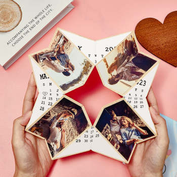 rubic's Cube Multiphoto Personnalisé, Calendrier Personnalisé, Ornement De Maison, rubic's Cube - votrecollierprenomfr