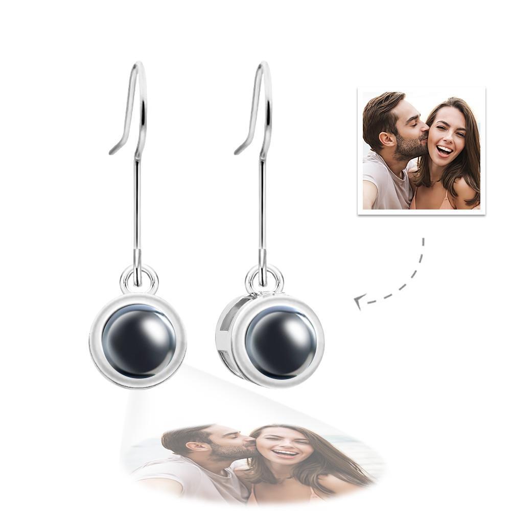 Boucle D'oreille De Projection De Photo Personnalisée, Pendentif Moderne Et Élégant, Cadeaux - votrecollierprenomfr