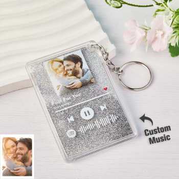 Scannable Spotify Code Quicksand Plaque Porte-clés Lampe Musique Et Photo Acrylique Cadeaux Pour Elle - votrecollierprenomfr