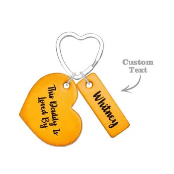 Personnalisé Gravé Appartient Au Porte-clés En Cuir Porte-clés Nom Vintage Pour Lui - votrecollierprenomfr