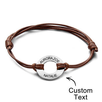 Bracelet Gravé Personnalisé Cadeaux De Conception Simple Pour Papa - votrecollierprenomfr