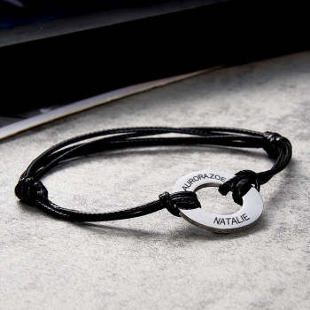 Bracelet Gravé Personnalisé Cadeaux De Conception Simple Pour Papa - votrecollierprenomfr