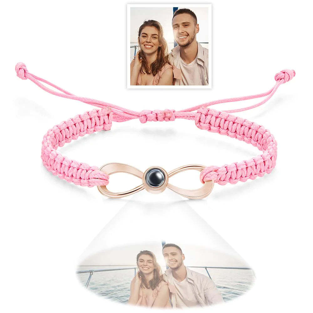 Bracelet Photo Projection Personnalisée Cadeaux Simples Créatifs Pour Couple - votrecollierprenomfr