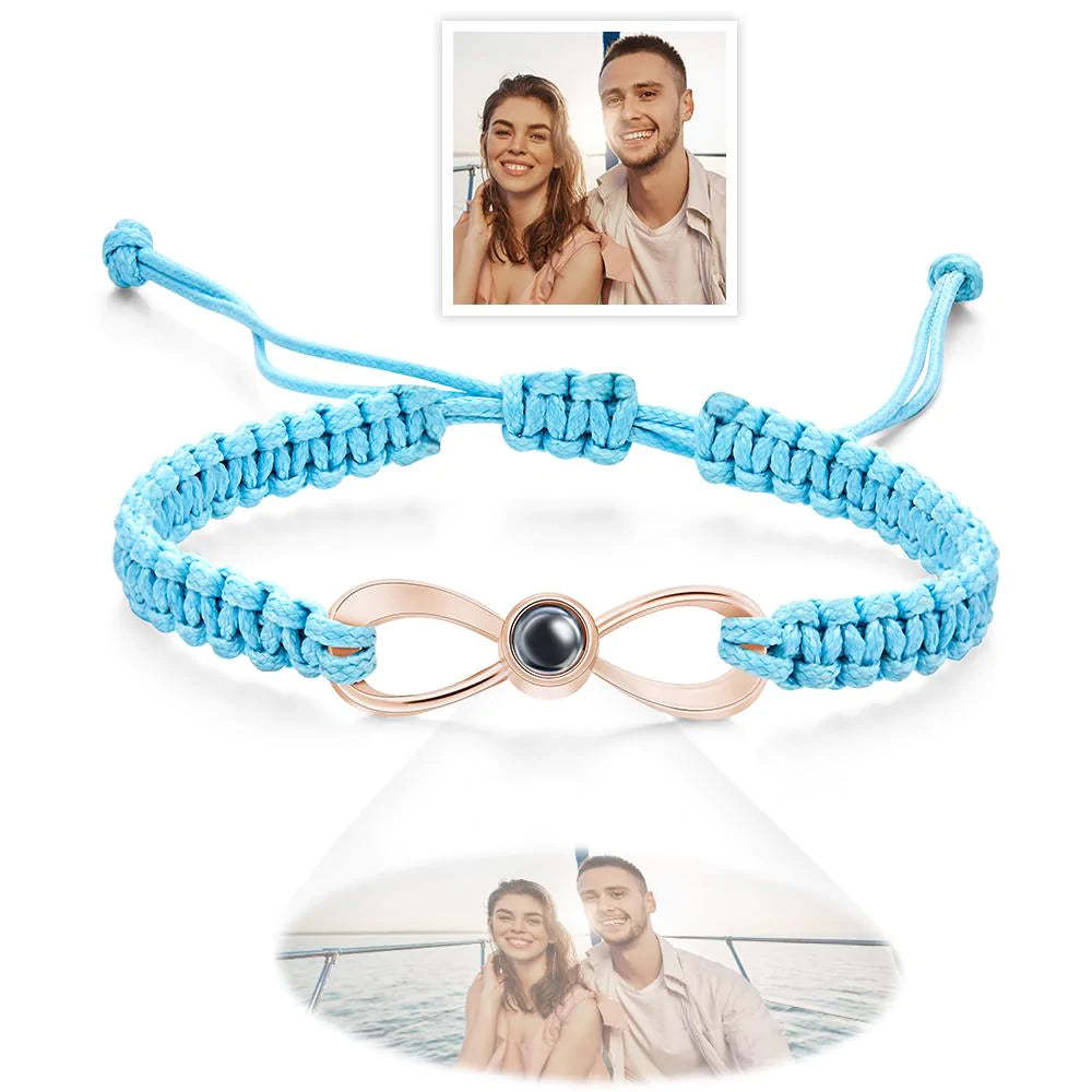 Bracelet Photo Projection Personnalisée Cadeaux Simples Créatifs Pour Couple - votrecollierprenomfr