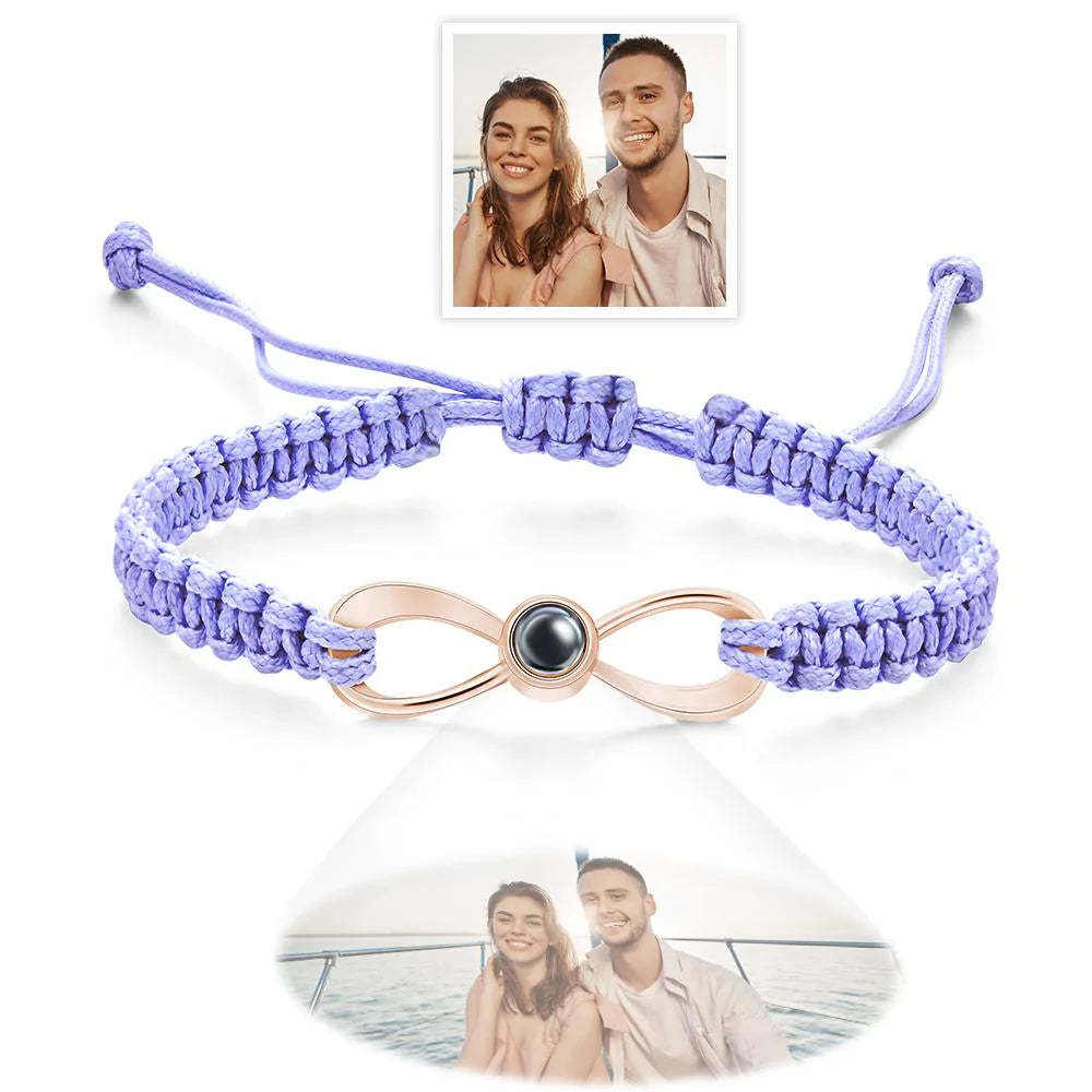 Bracelet Photo Projection Personnalisée Cadeaux Simples Créatifs Pour Couple - votrecollierprenomfr