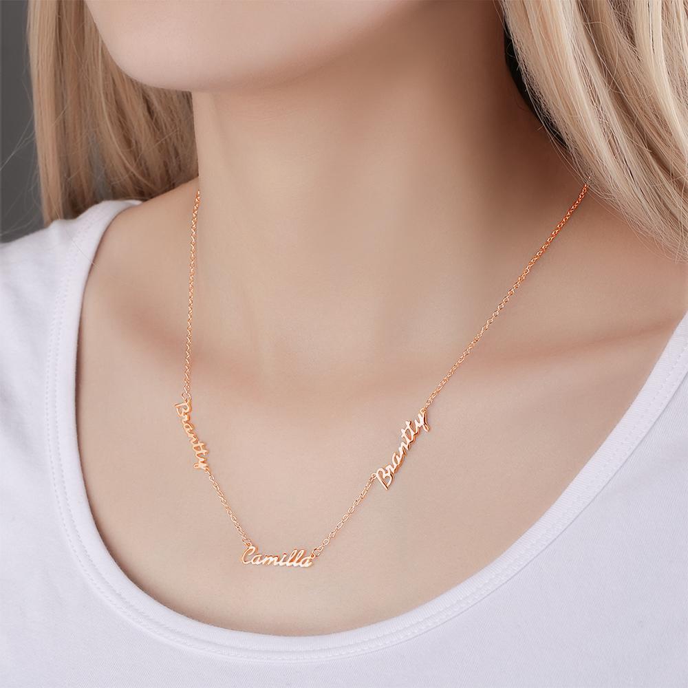 Collier Personnalisé À Trois Prénoms Élégant - votrecollierprenomfr