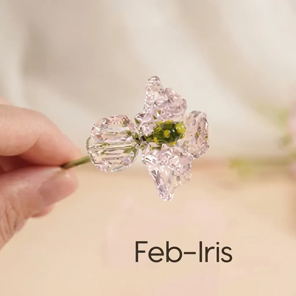 Bouquet De Fleurs De Naissance En Verre Personnalisé, Mini Cadeau Floral Pour Maman, Grand-mère, Cadeau Pour La Fête Des Mères - votrecollierprenomfr