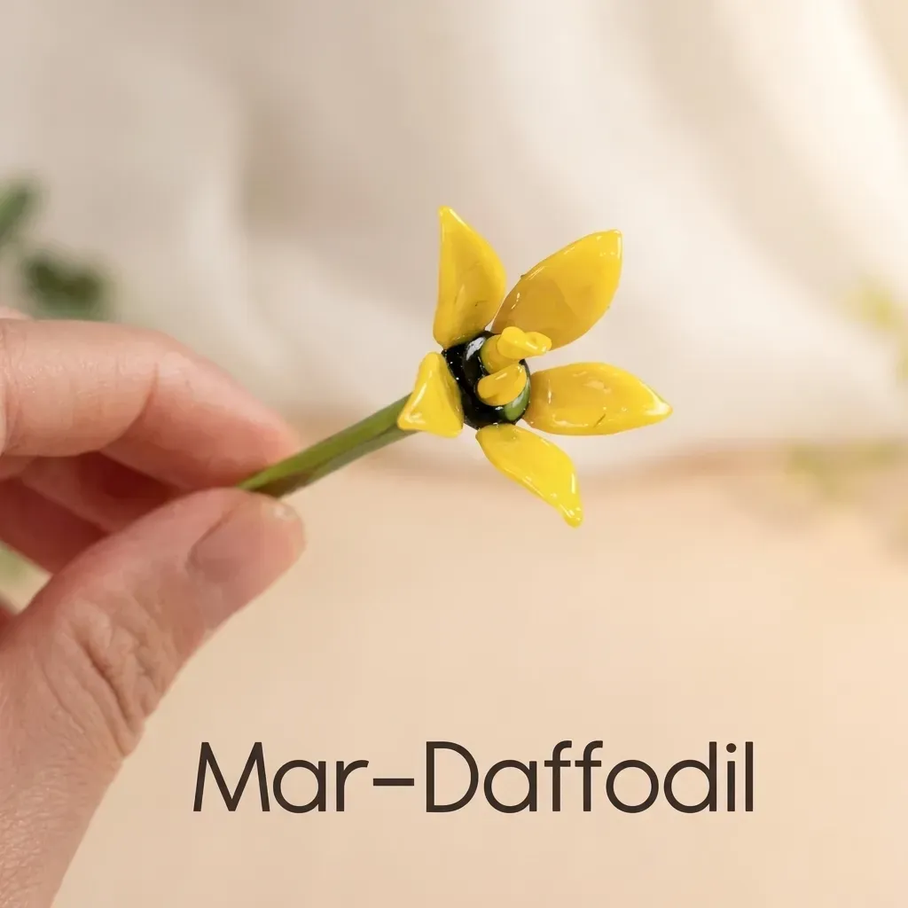 Bouquet De Fleurs De Naissance En Verre Personnalisé, Mini Cadeau Floral Pour Maman, Grand-mère, Cadeau Pour La Fête Des Mères - votrecollierprenomfr