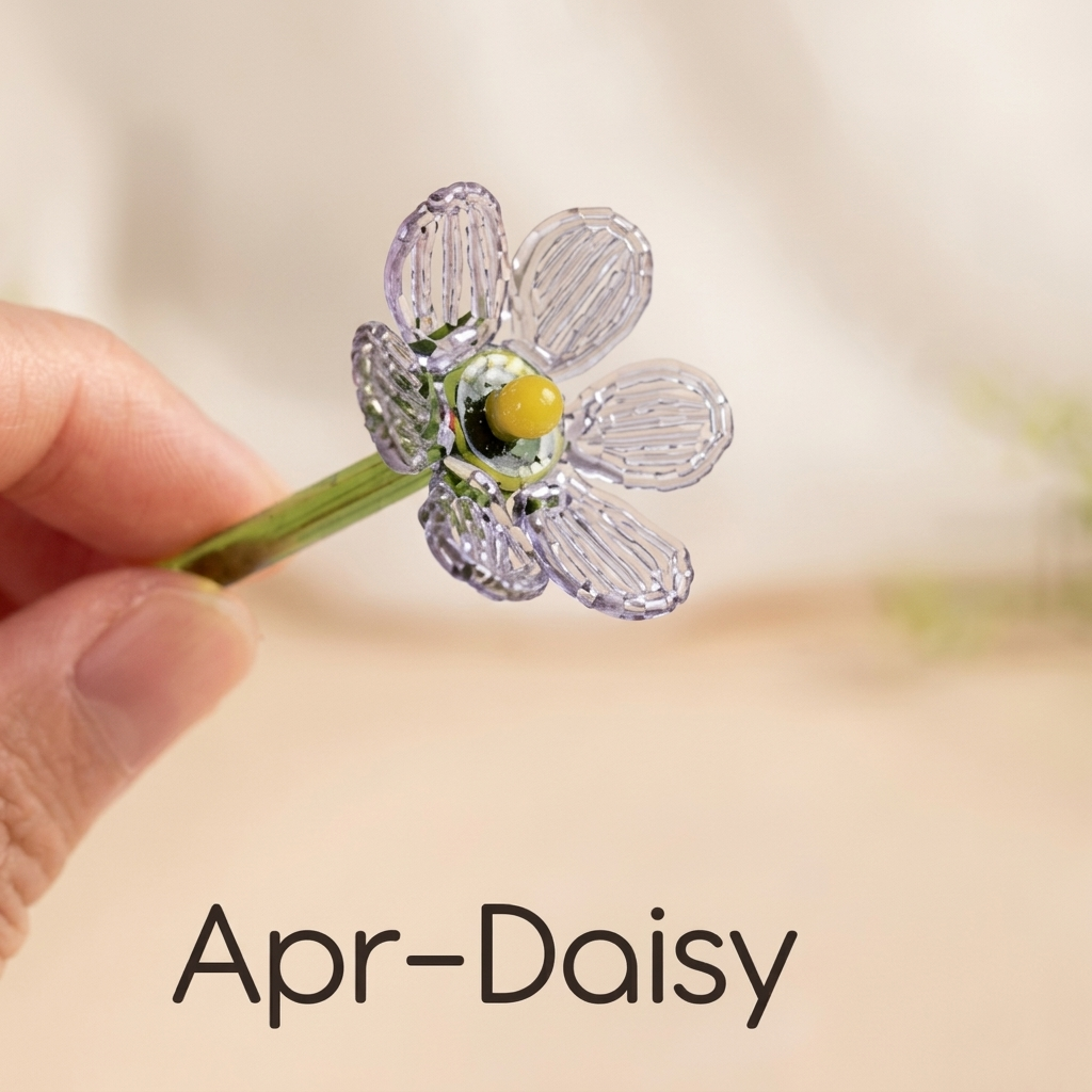 Bouquet De Fleurs De Naissance En Verre Personnalisé, Mini Cadeau Floral Pour Maman, Grand-mère, Cadeau Pour La Fête Des Mères - votrecollierprenomfr