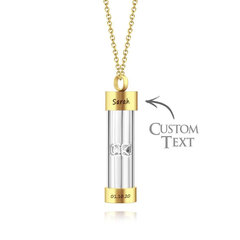 Collier Avec Nom Personnalisé, Cadeau De Souvenir De Sablier - votrecollierprenomfr