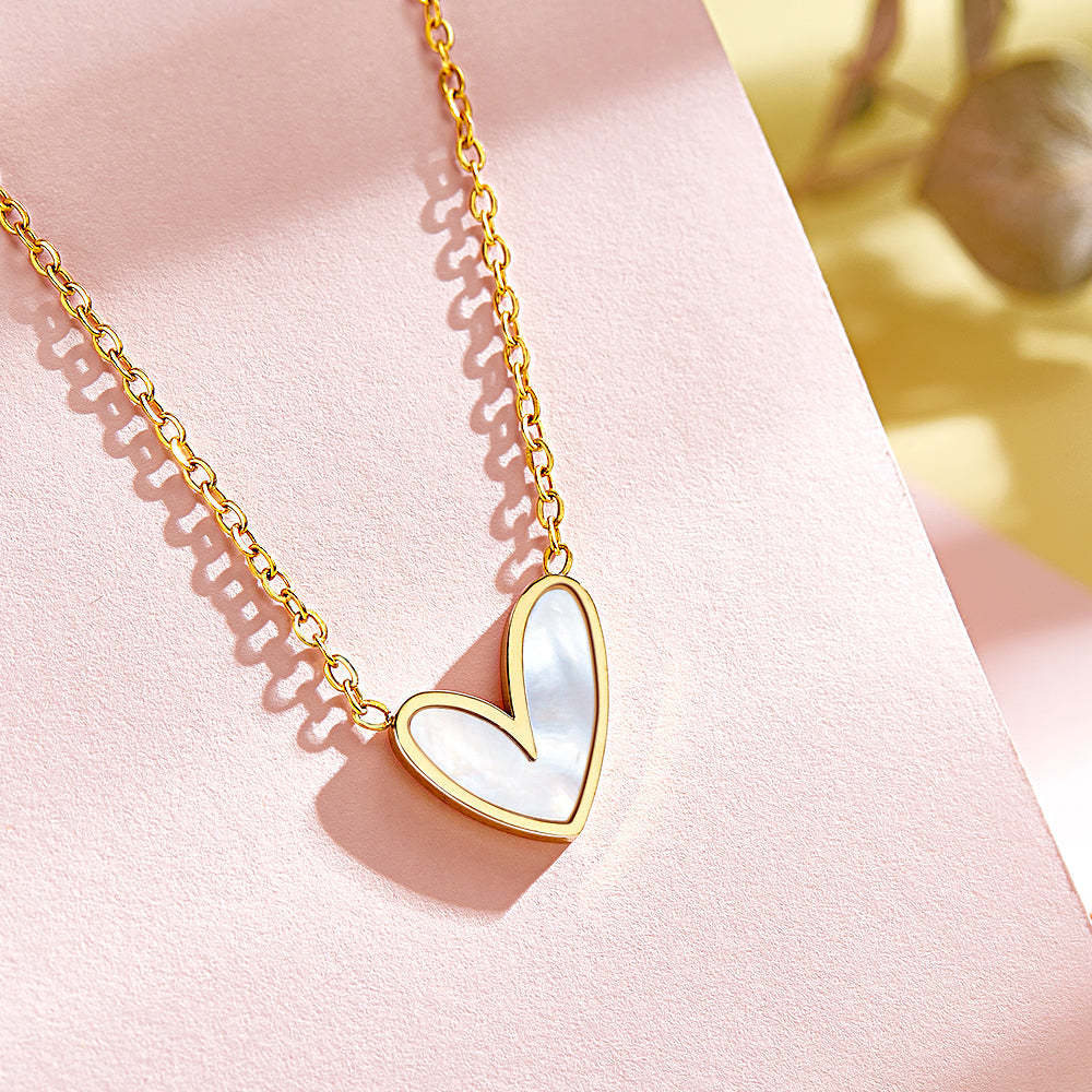 Collier Gravé Personnalisé Coeur Classique Cadeau Unique - votrecollierprenomfr