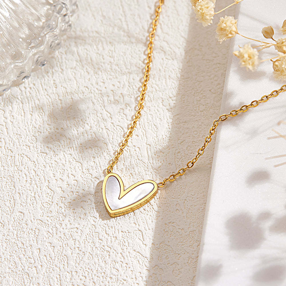 Collier Gravé Personnalisé Coeur Classique Cadeau Unique - votrecollierprenomfr